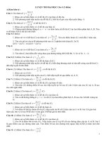 Các bài toán liên quan đến khảo sát hàm số