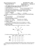 Đề kiểm tra 1 tiết Địa Lý học kì I