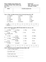 Đề Kiểm Tra 15 phút lớp 6