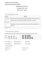 TOÁN LỚP 4 GIỮA KÌ 1-2013-2014