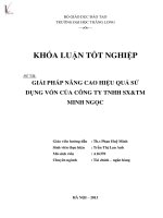 giải pháp nâng cao hiệu quả sử dụng vốn của công ty tnhh&tm minh ngọc