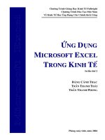 ứng dụng của excel 1