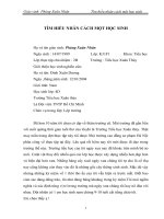 bài tập tâm lý tìm hiểu nhân cách một học sinh