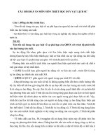 câu hỏi đáp án môn triết học duy vật lịch sử