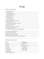 Ôn tập tiếng Anh 5 tháng 10, 11