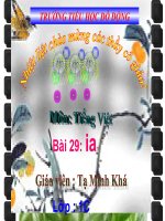 tiếng việt lớp 1 - bài 29: IA( tiết 2 )