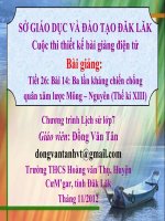 Bài 14: Ba lần kháng chiến chống quân xâm lược Mông - Nguyên(t1)