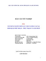 XÂY DỰNG NGUỒN NHÂN LỰC CHẤT LƯỢNG CAO TẠI UBND QUẬN PHÚ NHUẬN