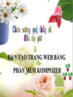 Tiết 18 bài 5 Tạo trang web bằng phần mềm kompozer