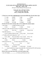 Đề thi Anh vào 10 không chuyên
