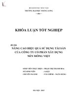 nâng cao hiệu quả sử dụng tài sản của công ty cổ phần xây dựng nền móng việt
