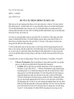 BT về các PHẦN mềm cài máy ảo