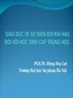 Bài giảng biến đổi khí hậu