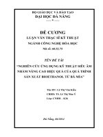 nghiên cứu kỹ thuật ứng dụng kỹ thuật siêu âm nhằm nâng cao hiệu quả quá trình sản xuất biomethanol từ bã mía