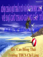 Tiết 17 - Sự biến đổi chất