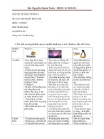 bài tập môn hệ điều hành