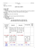 đề kiem tra 1 tiet sinh hoc 6 có ma trân