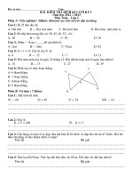 KIỂM TRA CUOI KÌ I- 2012-2013