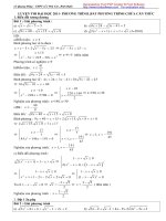 phuong trinh chưa căn thuc