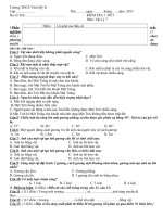 Đề kiểm tra một tiết Vật Lý 7 - HKI