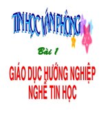 tin hoc nghề bài 1 : Hướng nghiệp nghề