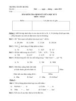 Đề kiểm tra GKI môn toán 5