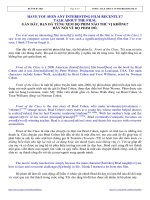 CHỦ ĐỀ KIỂM TRA NÓI TIẾNG ANH: HAVE YOU SEEN ANY INTERESTING FILM RECENTLY?