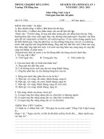 Dề Kiểm tra định kỳ lần 1