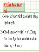 Bài 2. Các quy tắc tính đạo hàm