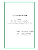 HOÀN THIỆN CÔNG TÁC TẠO ĐỘNG LỰC CHO NGƯỜI LAO ĐỘNG TẠI CÔNG TY CỔ PHẦN ÂU VIỆT