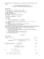 đề thi học sinh giỏi toán 9 có đáp án