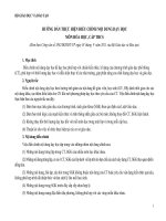 HƯỚNG DẪN THỰC HIỆN ĐIỀU CHỈNH NỘI DUNG DẠY HỌC MÔN HÓA HỌC, CẤP THCS