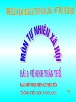 Bài 5: Vệ sinh thân thể