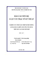nghiên cứu tính toán thiết kế hệ thống làm sạch lúa kiểu sàng ống ứng dụng trên máy gặt đập liên hợp