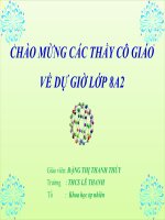 PHẢN ỨNGH ÓA HỌC tiết 19