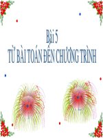 Tin hoc 8. Bai 5. Tu bai toan den chuong trinh.