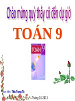 HH9 - Bài 3 Liên hệ giữa dây và kc từ tâm đến dây