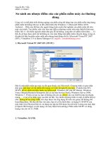 So sánh ưu nhược điểm của các phần mềm máy ảo thường dùng