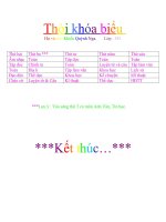 Thời Khóa Biểu lớp 5E1