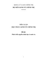 PHÁT TRIỂN NGUỒN NHÂN LỰC Ở NƯỚC TA