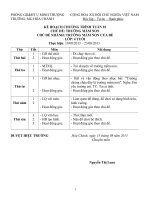 kế hoạch chương trình lớp 4 tuổi