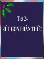 Tiết 24 Rút gọn phân thức