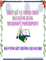 Bài 9 Tổng kết chương I Quang học