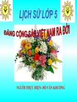 lich su : dang cong san vn ra doi