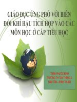 NỘI DUNG TẬP HUẤN BIẾN ĐỔI KHÍ HẬU Ở TRƯỜNG TIỂU HỌC