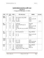 kế hoạch bài dạy tuần 11 lớp 1