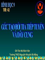 góc tâọ bởi tia tiếp tuyến và dây cung