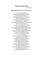 Thơ về mẹ của Thọ Đẳng