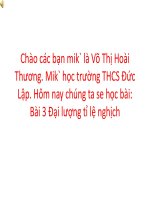 đại lượng tỉ lệ nghich