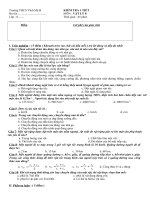 Đề kiểm tra 1 tiết Vật Lý 8-HKI